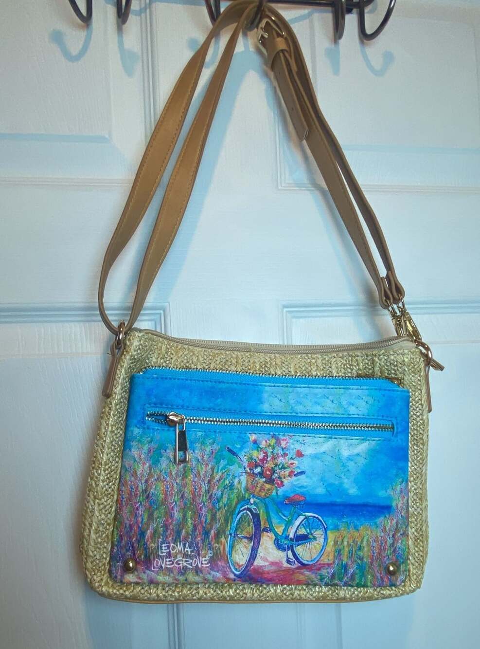 Leoma Lovegrove Bicycle Straw Crossbody Bag